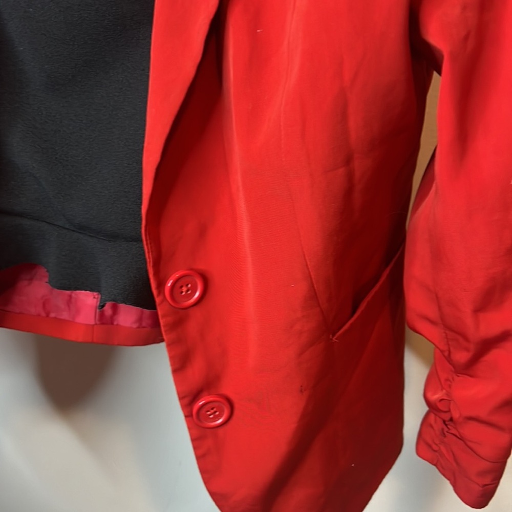 Express Red Button Up Blazer - image 3